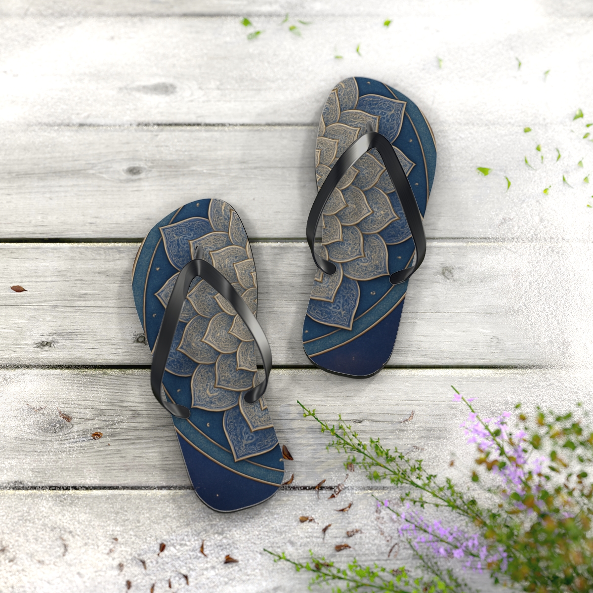 Celestial Blossom Breeze Flip Flops