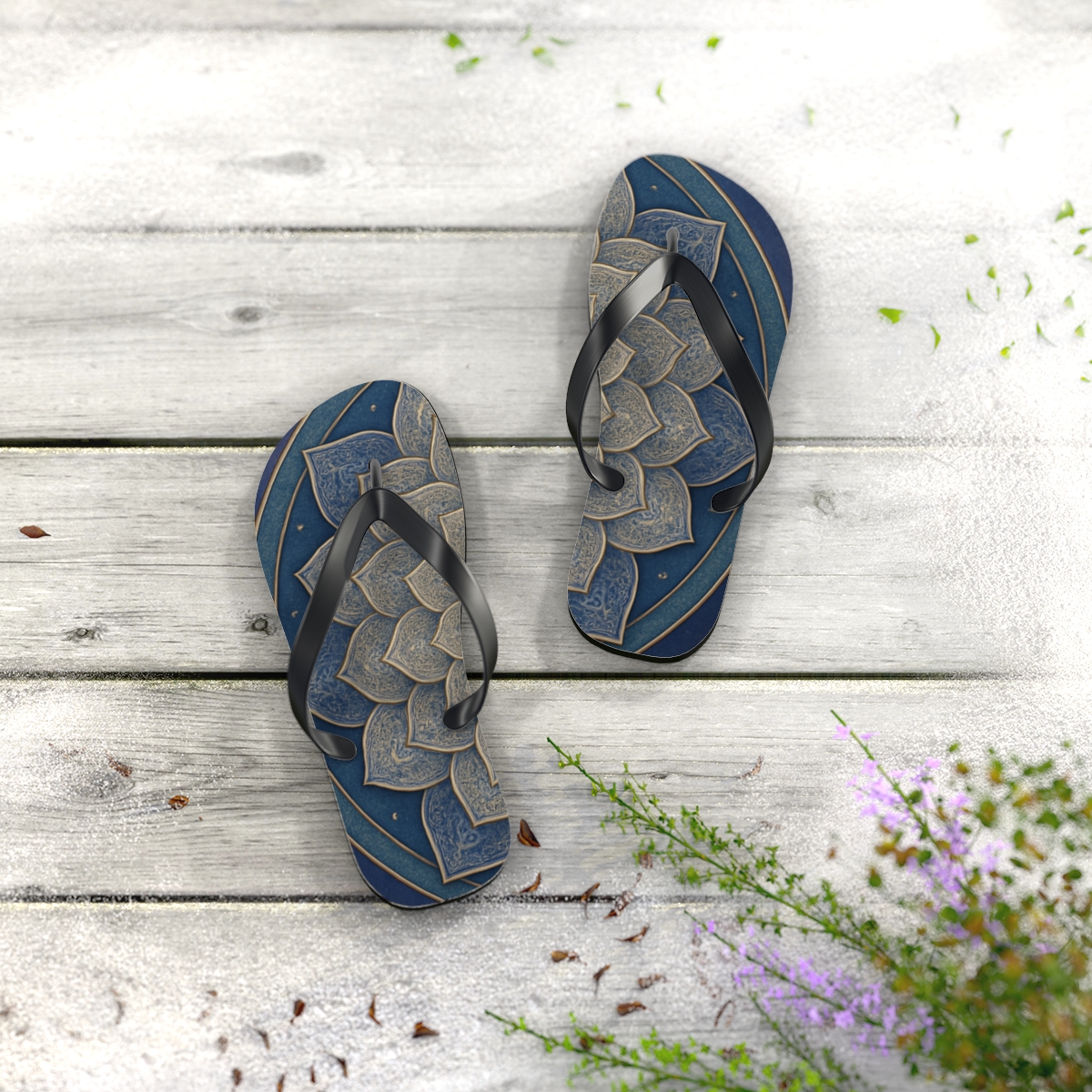Celestial Blossom Breeze Flip Flops