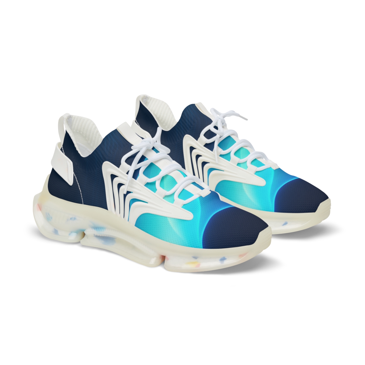 Fractal Pulse Of The Electric Manta unique printed sneakers