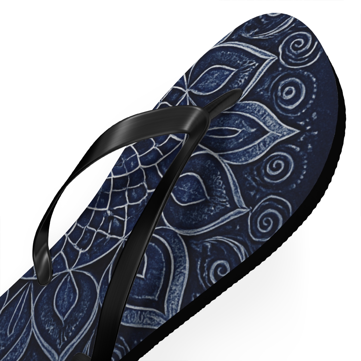 Fractal Sunwheel Lattice trendy printed flip flops