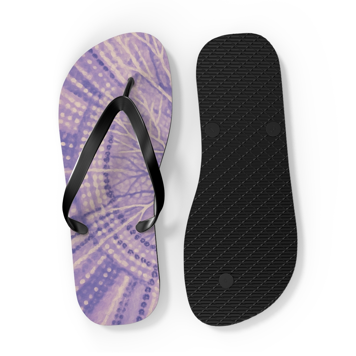 Lavender Vein Breeze Flip Flops