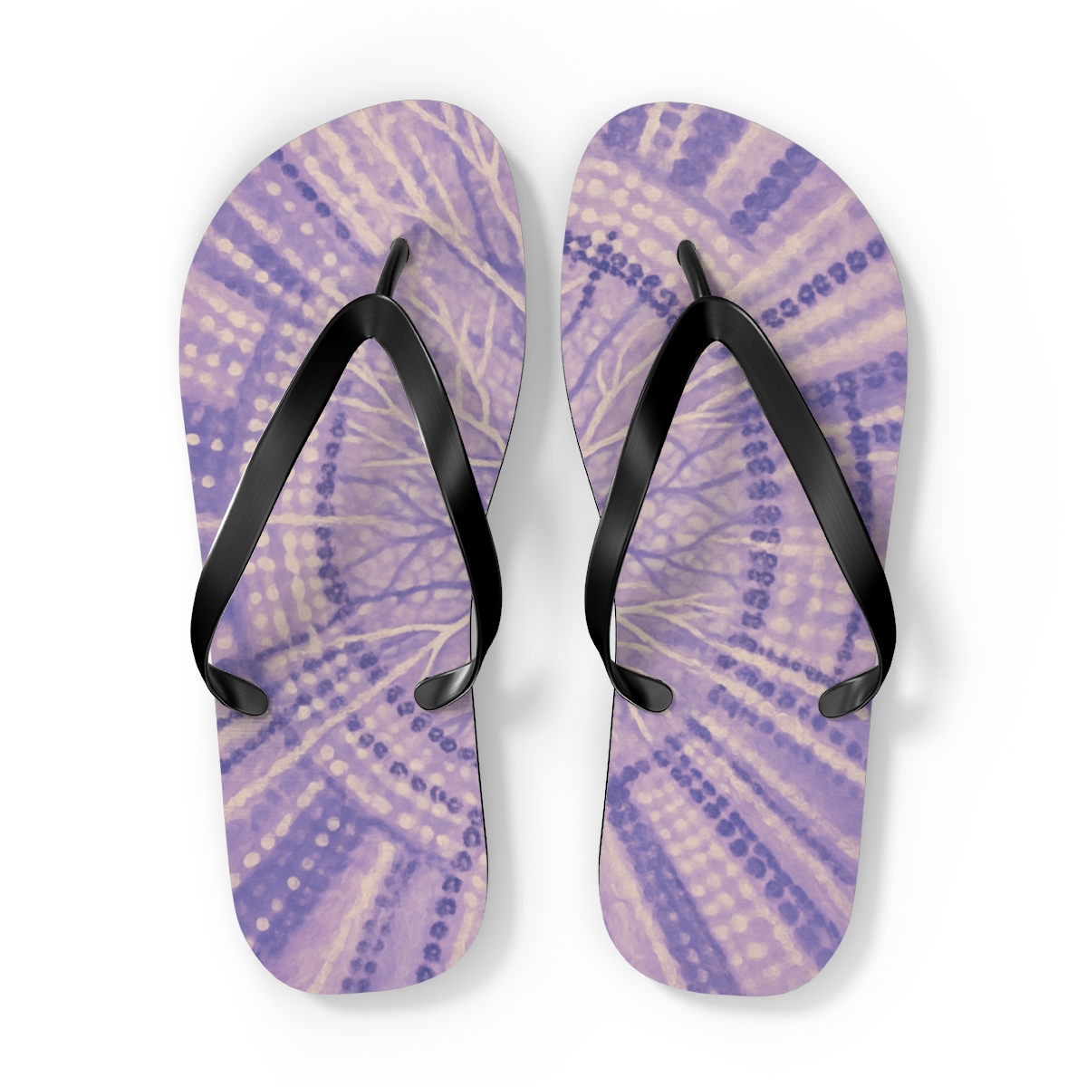 Lavender Vein Breeze Flip Flops