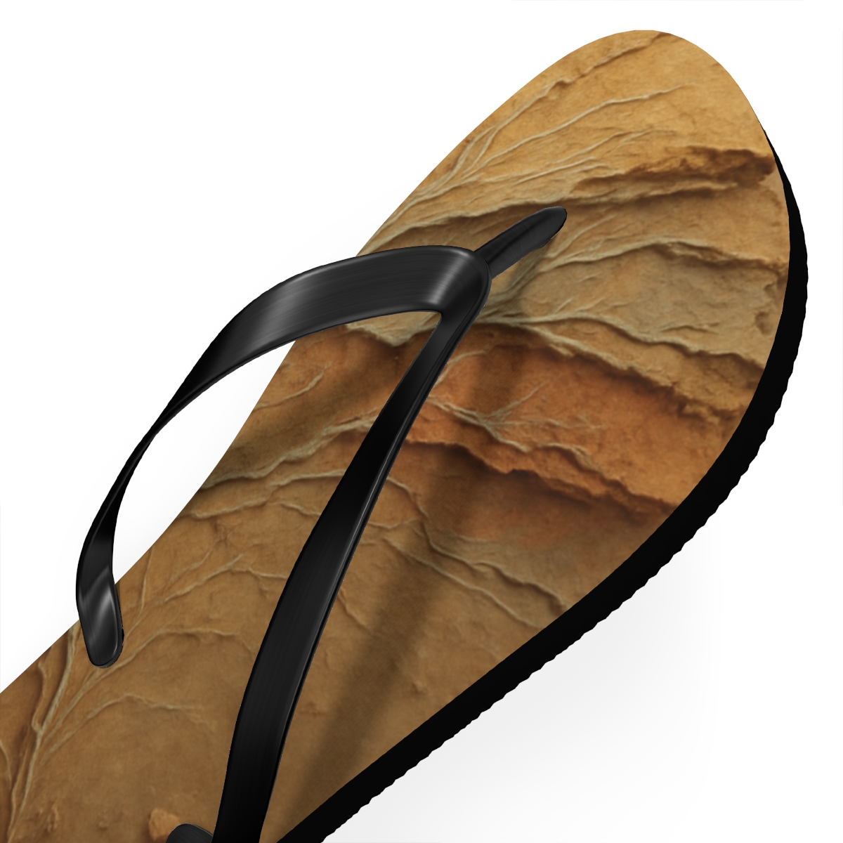 Fractured Sediment Fan designer logo flip flops
