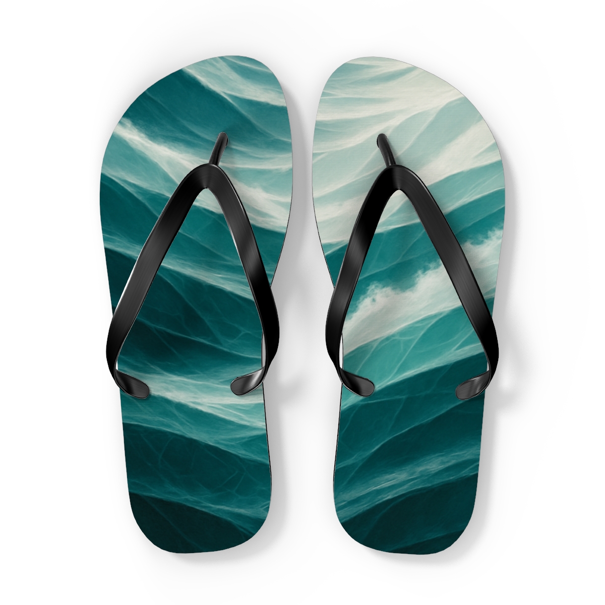 Fractured Tide Prism designer logo flip flops