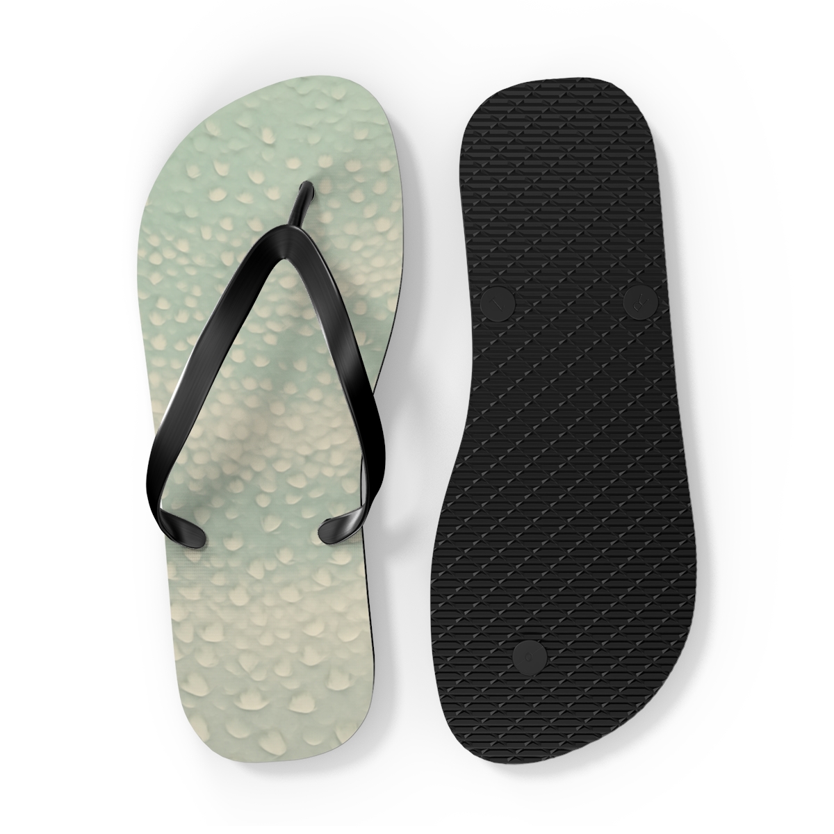 Fragmented Petal Mosaic Flow custom flip flops