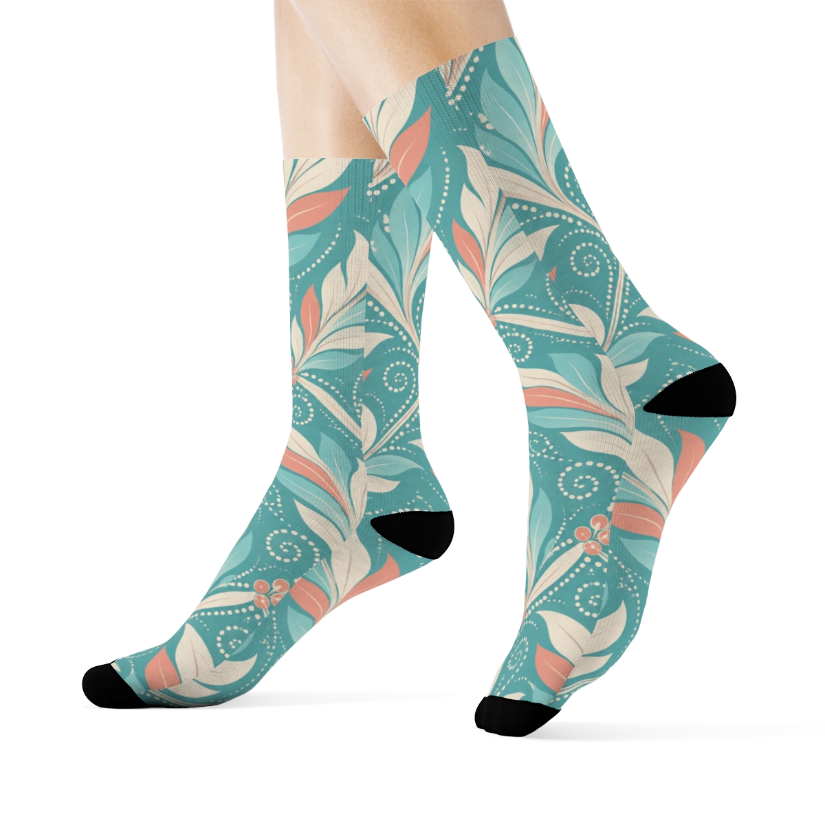 Freesia Quill Dot Parquet unique printed socks [AI-e1cd2037-6760c66648f4]
