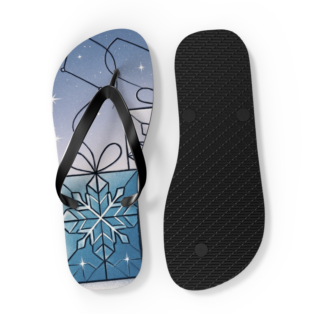 Frost Giftwrap Constellation designer logo flip flops