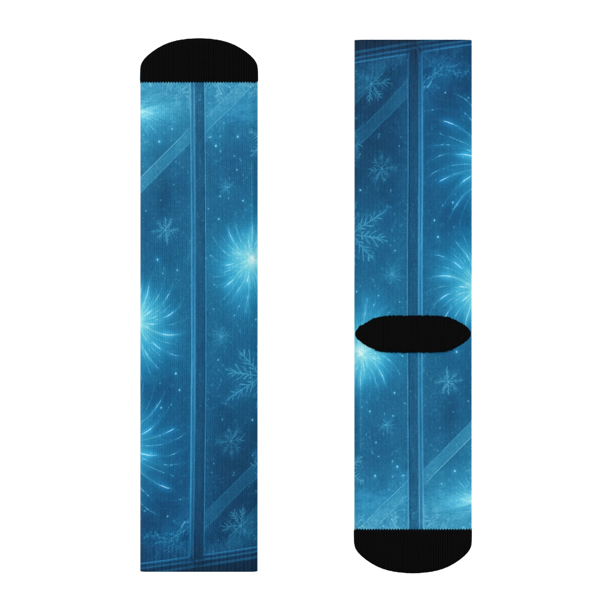 Frosted New Year Starburst Window warm winter socks