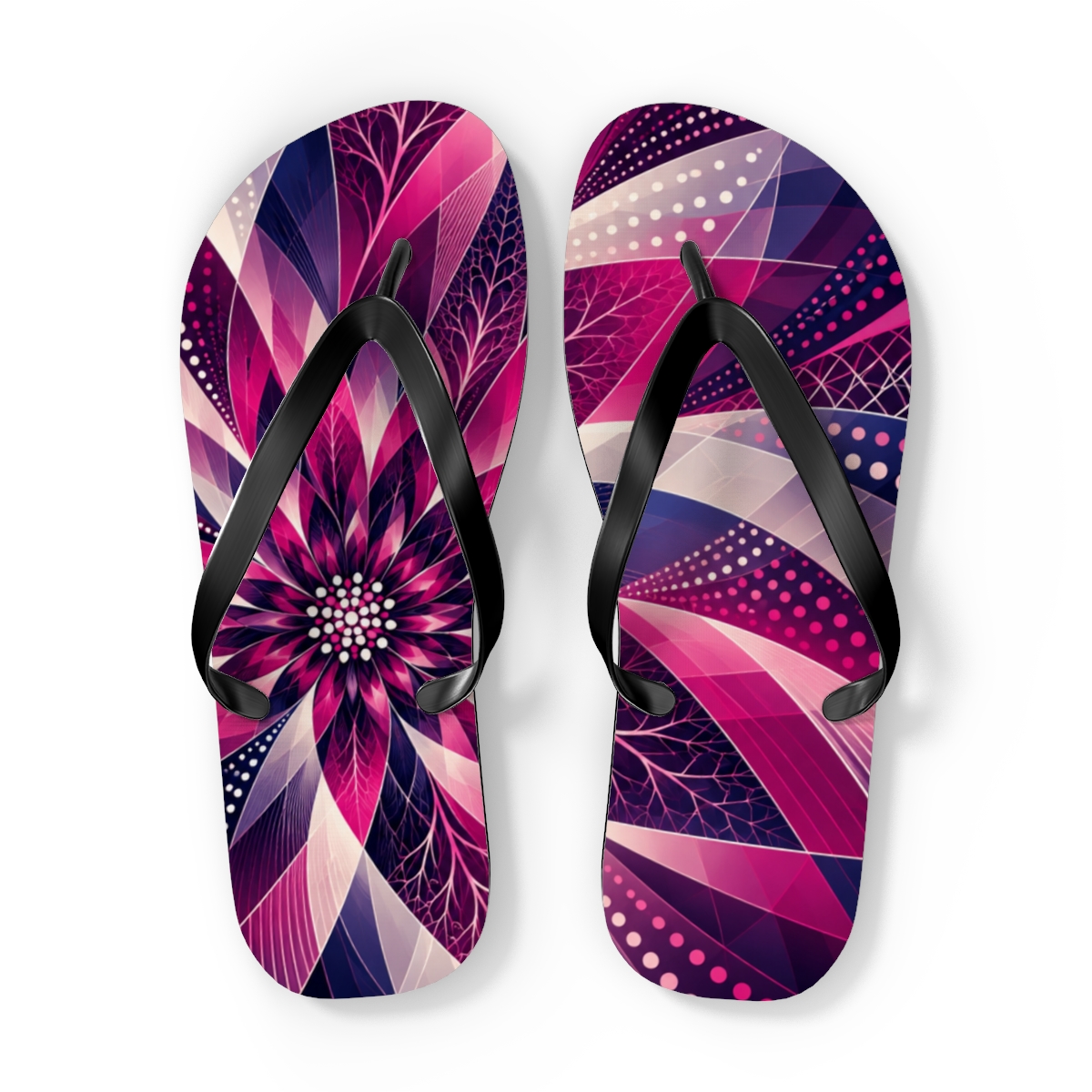 Fuchsia Vein Prism Cadence trendy printed flip flops [AI-0e8a92df-4b5e6e368d1d]