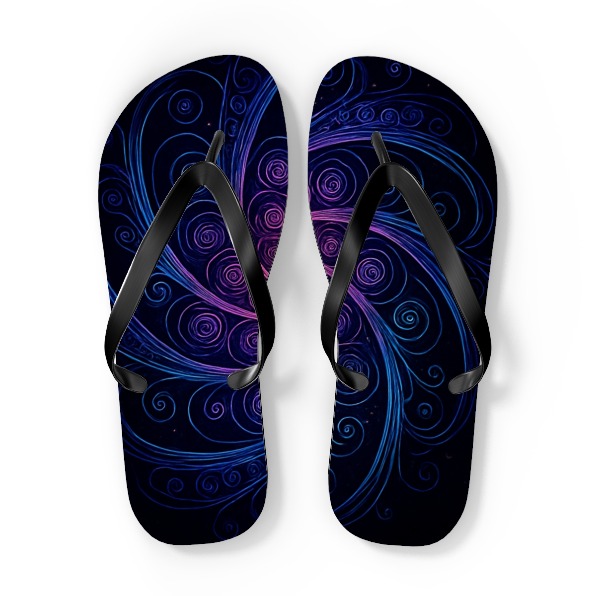 Galactic Spiral Rosette stylish summer flip flops
