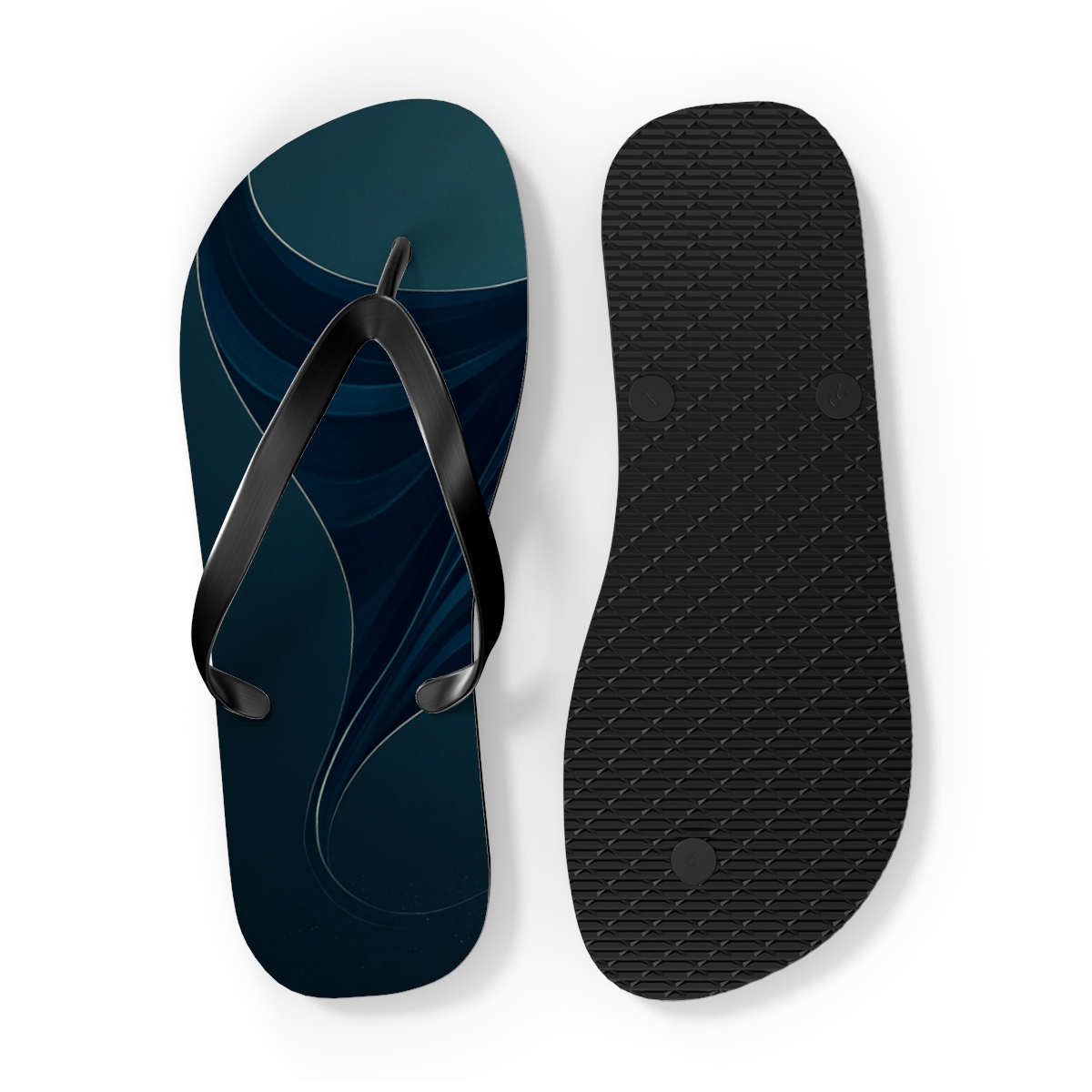 Glide Arc Of The Manta Silhouette colorful rubber flip flops