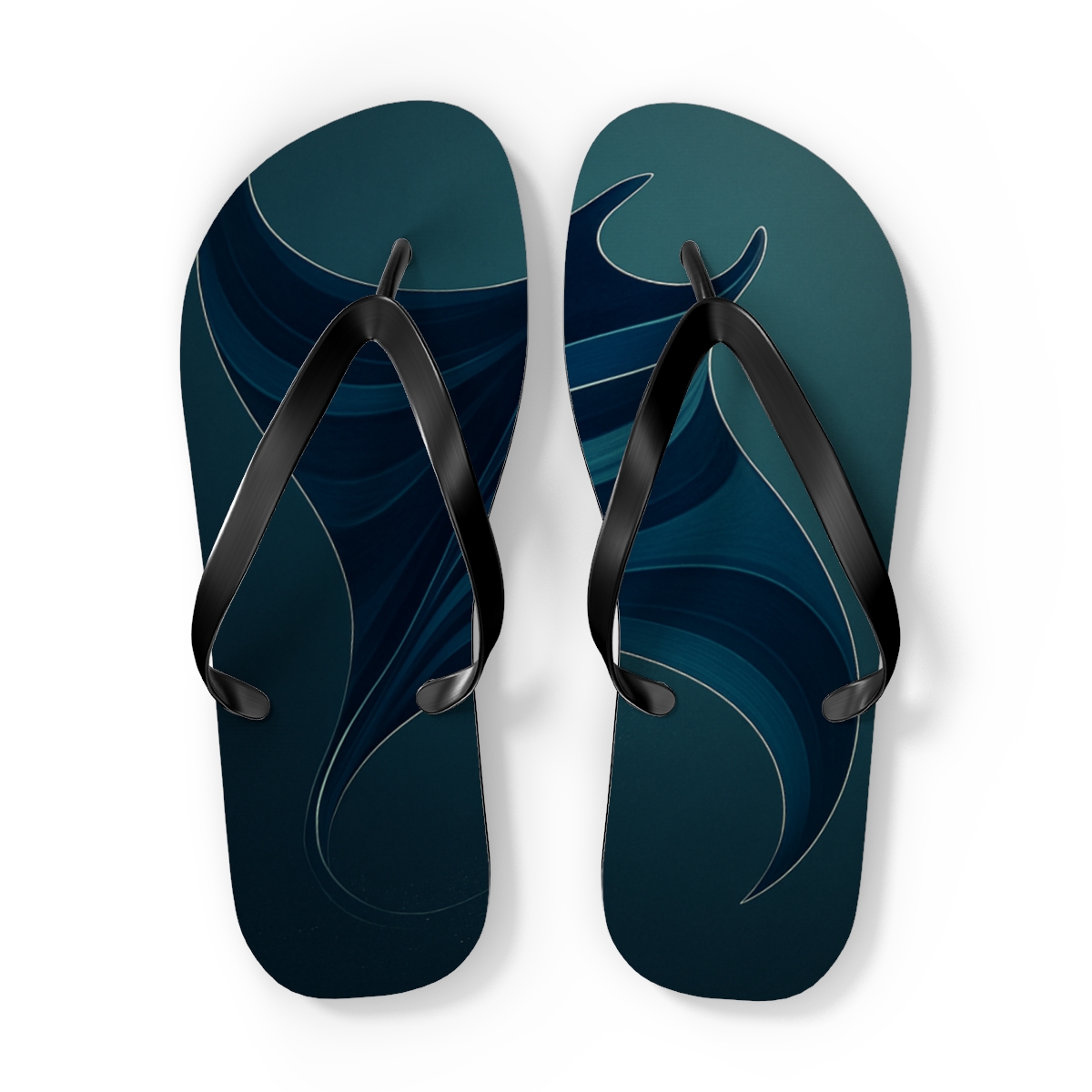 Glide Arc Of The Manta Silhouette colorful rubber flip flops