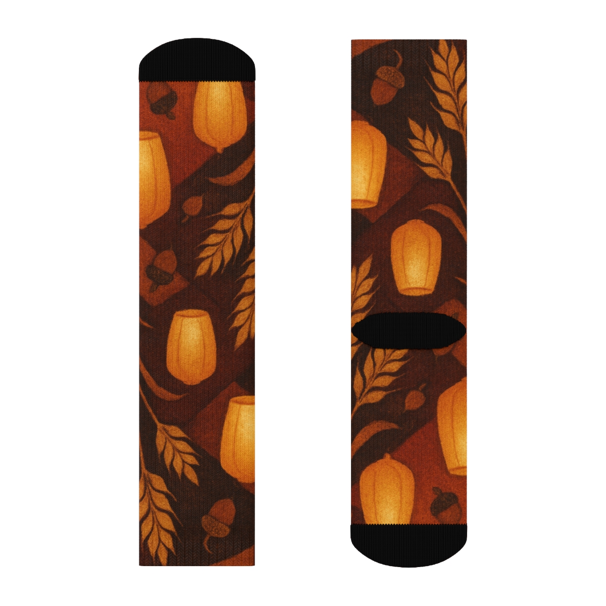 Golden Harvest Lantern Quilt comfortable cotton socks