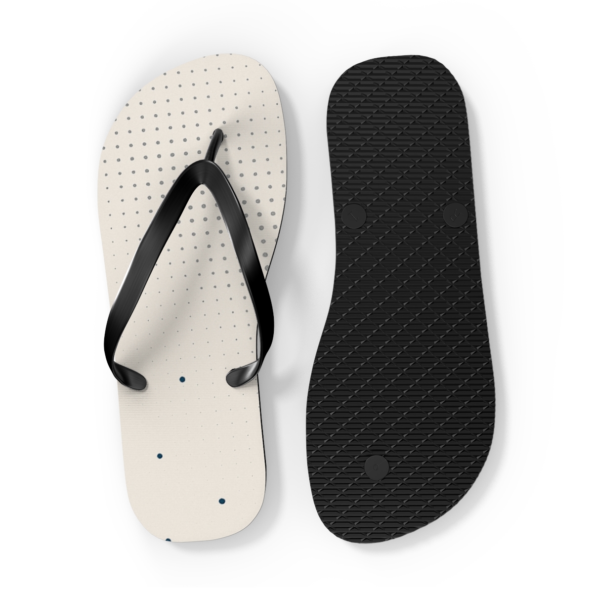 Halftone Orbit Grainfield unique graphic flip flops