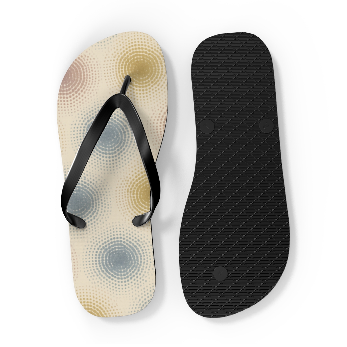Halftone Ring Gradient Quilt custom flip flops