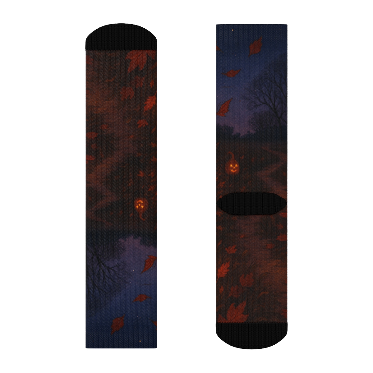 Halloween Lantern Meadow trendy colorful socks