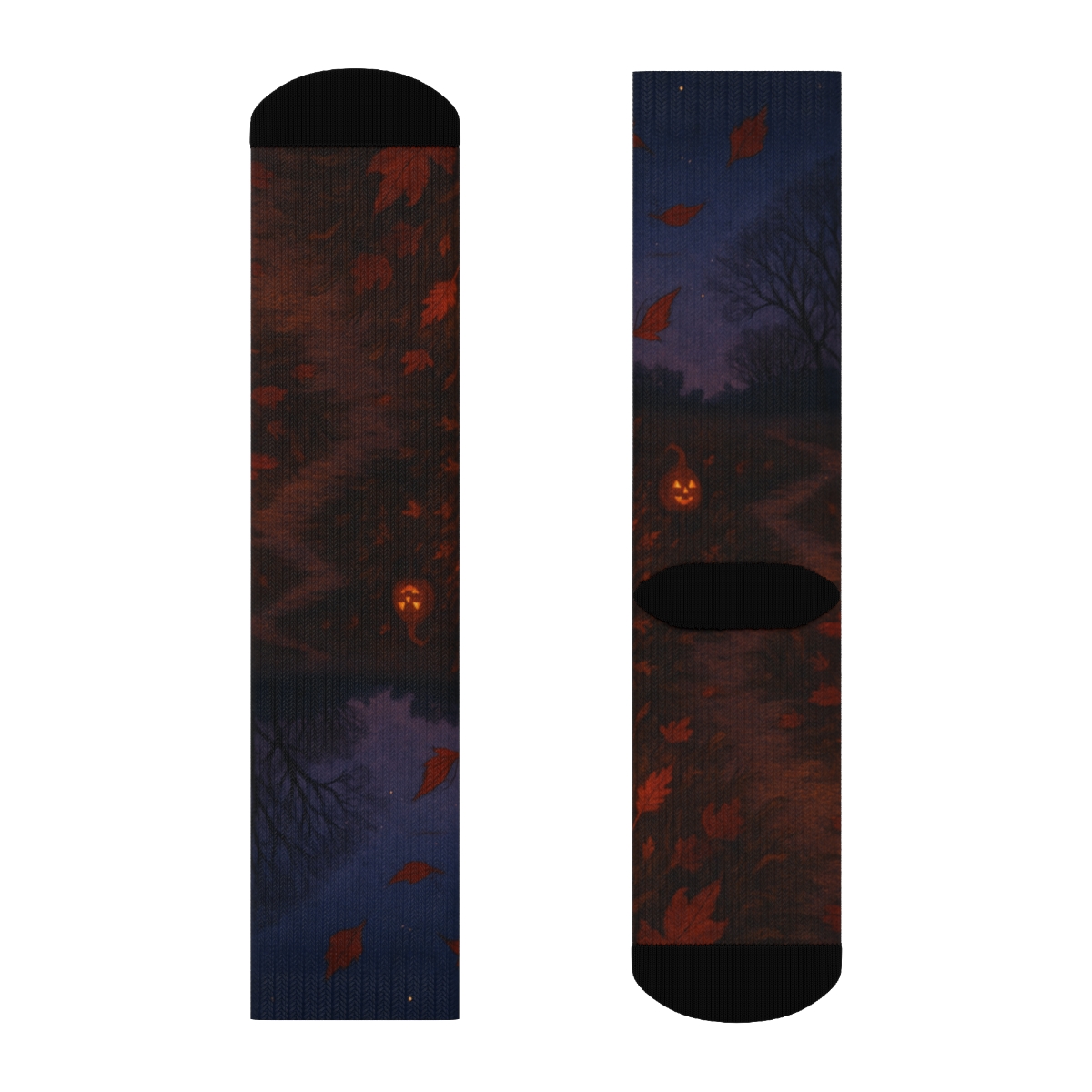 Halloween Lantern Meadow trendy colorful socks