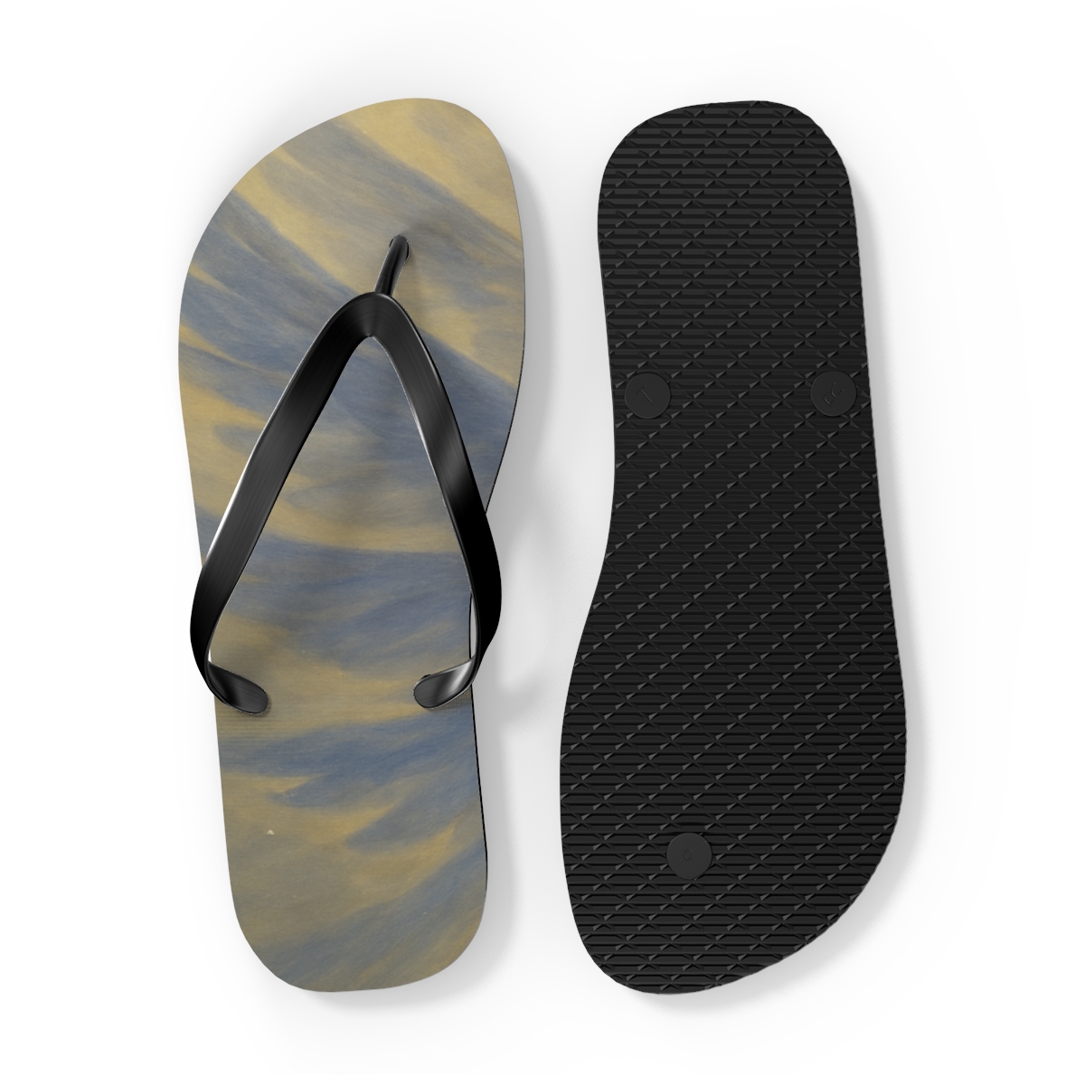 Harmonic Wingbeat designer logo flip flops