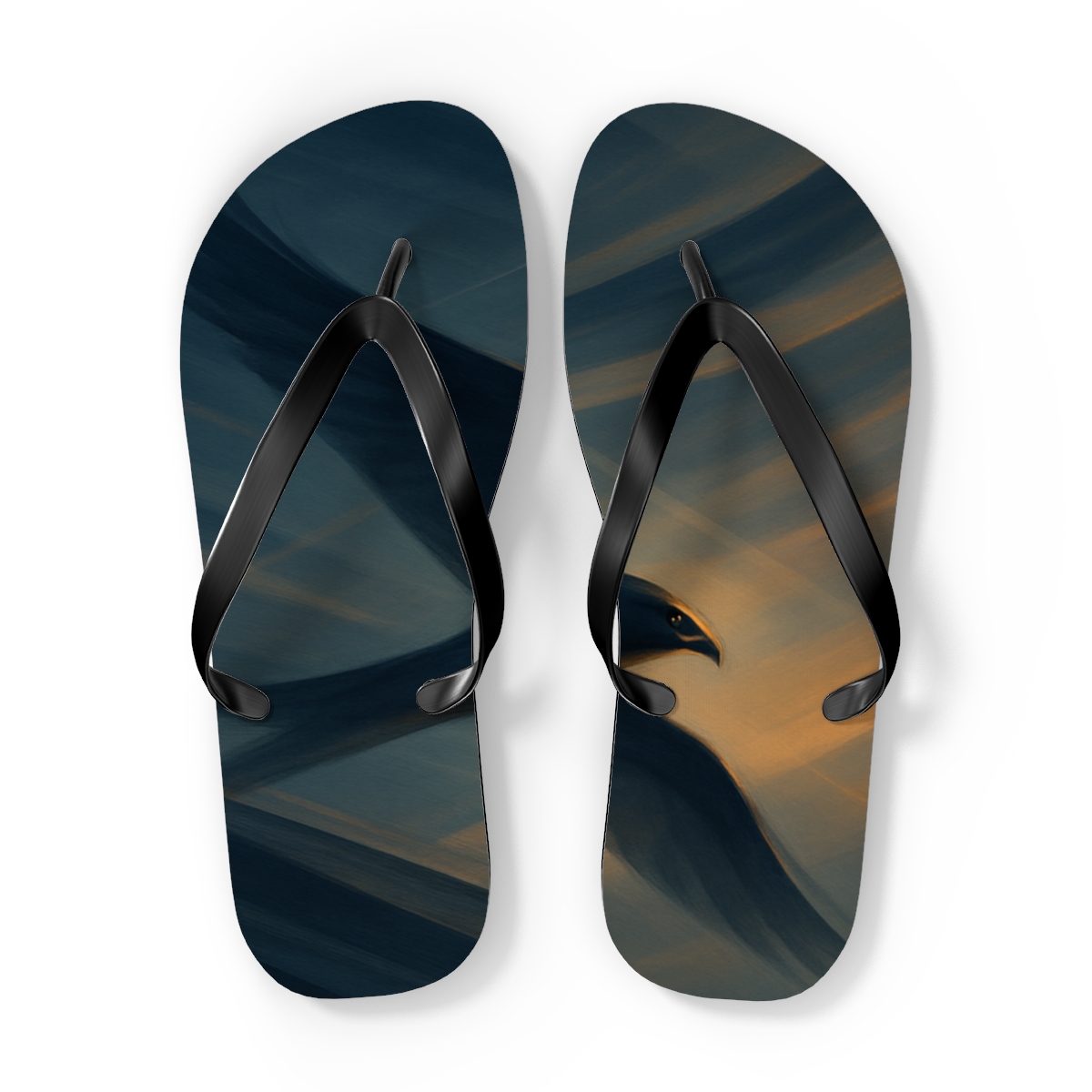 Hawksweep Thermal Pattern unique graphic flip flops