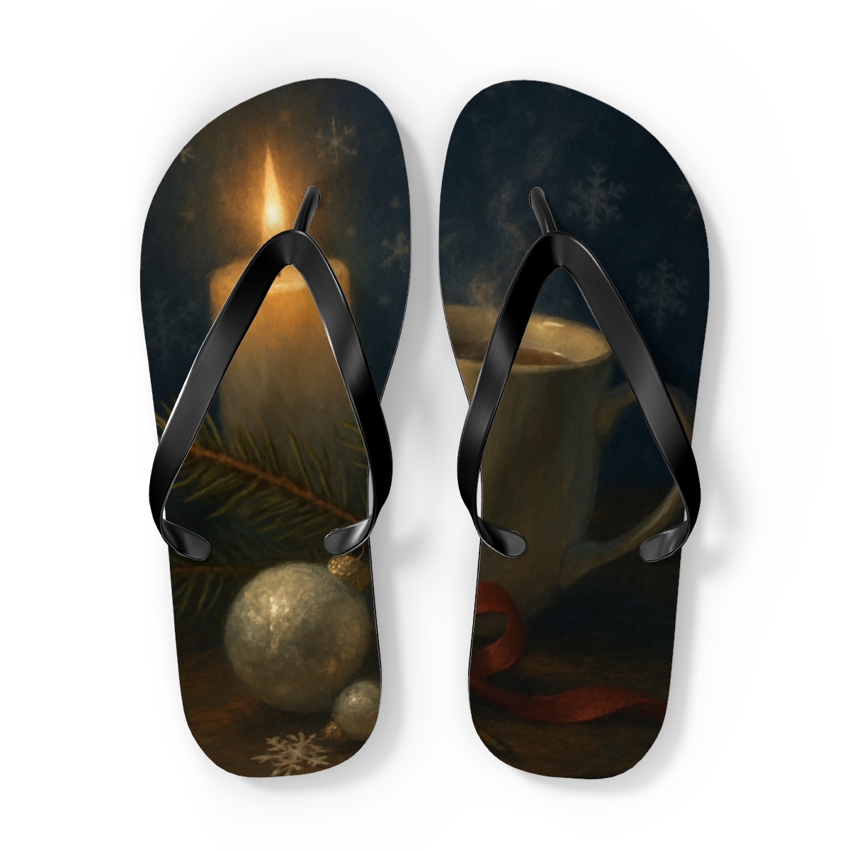 Hearthside Winter Ornament Drift soft sole flip flops