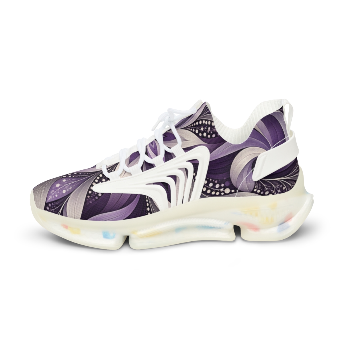 Heliotrope Stripe Fractal Loom comfortable running sneakers [AI-de529953-4a23708f44d0]