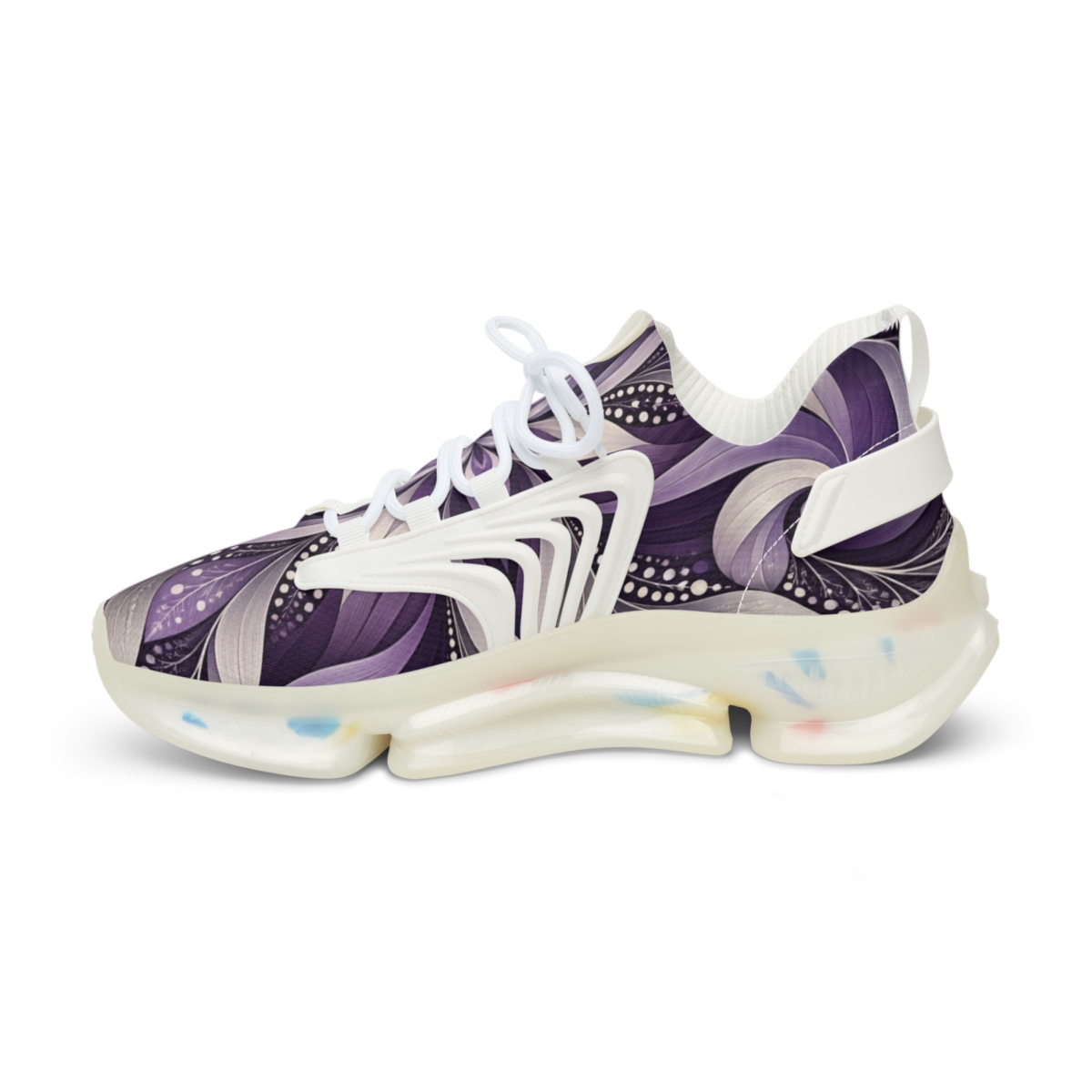 Heliotrope Stripe Fractal Loom comfortable running sneakers [AI-de529953-aa8b29aad966]