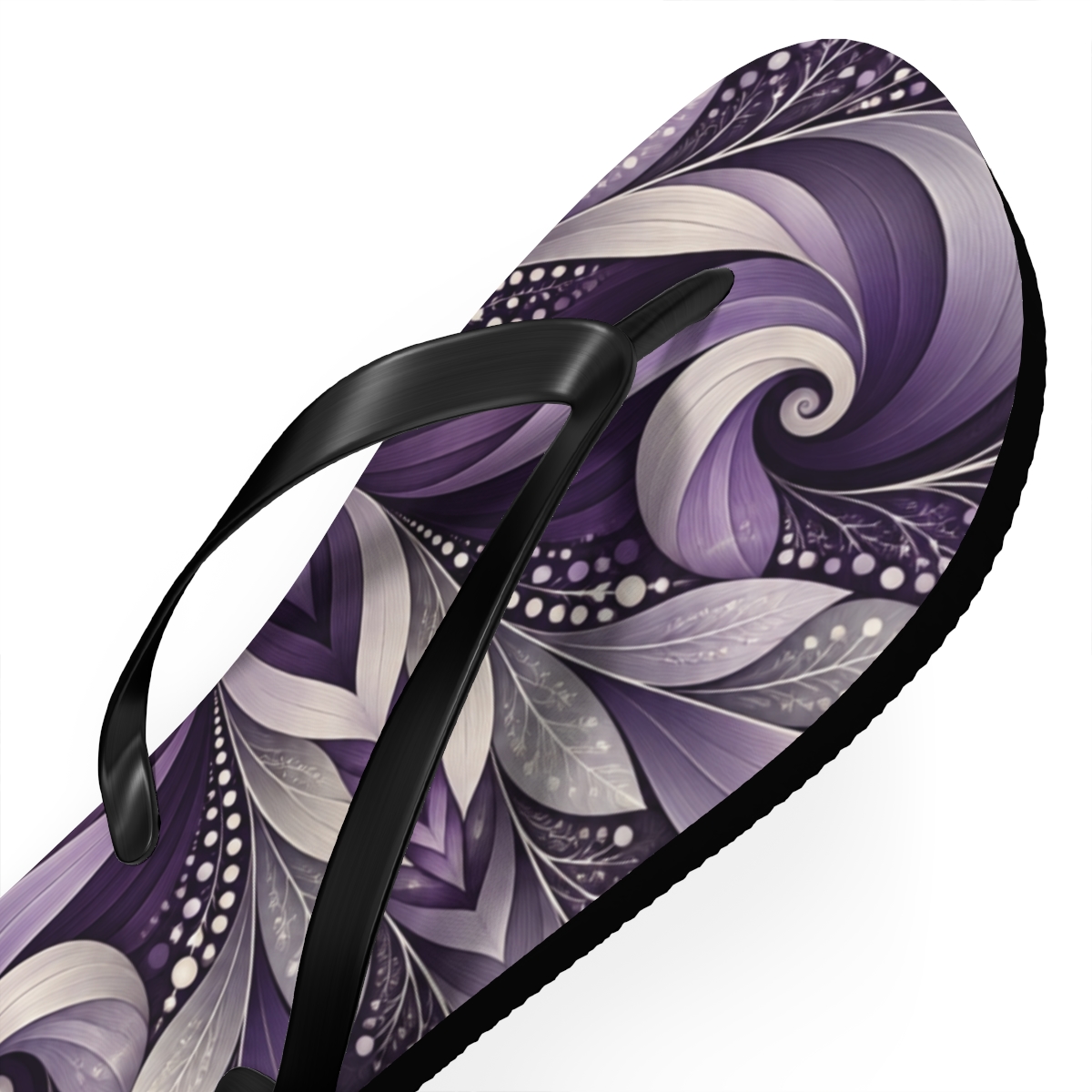 Heliotrope Stripe Fractal Loom designer logo flip flops [AI-de529953-a83f630d389d]