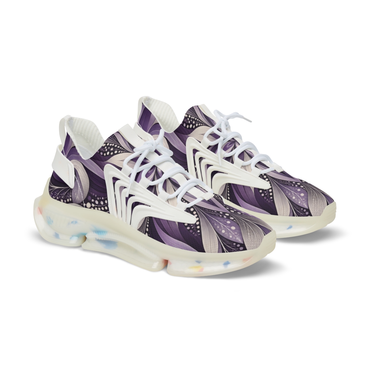 Heliotrope Stripe Fractal Loom comfortable running sneakers [AI-de529953-99acf351bbad]