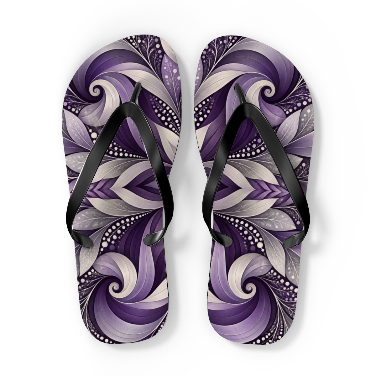 Heliotrope Stripe Fractal Loom designer logo flip flops [AI-de529953-99acf351bbad]