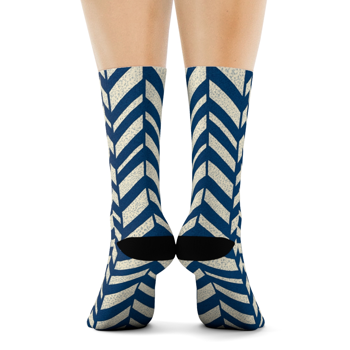 Herringbone Pulse Grid designer logo socks