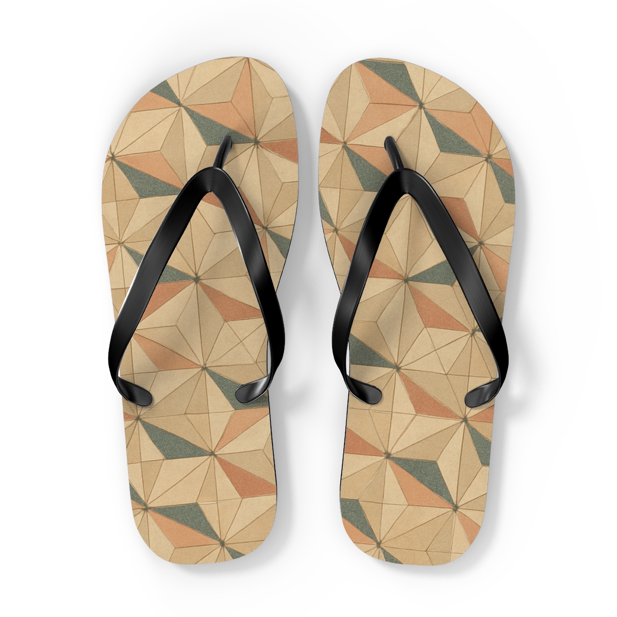Hex Bloom Microtile Field trendy printed flip flops