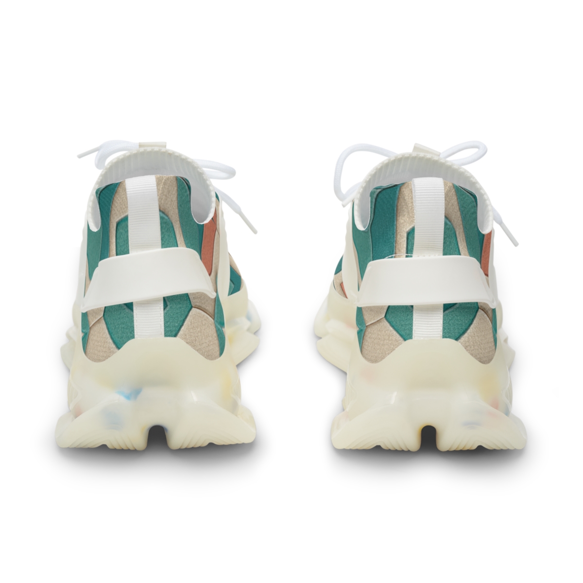 Hex Bloom Pixel Tessellation unique printed sneakers