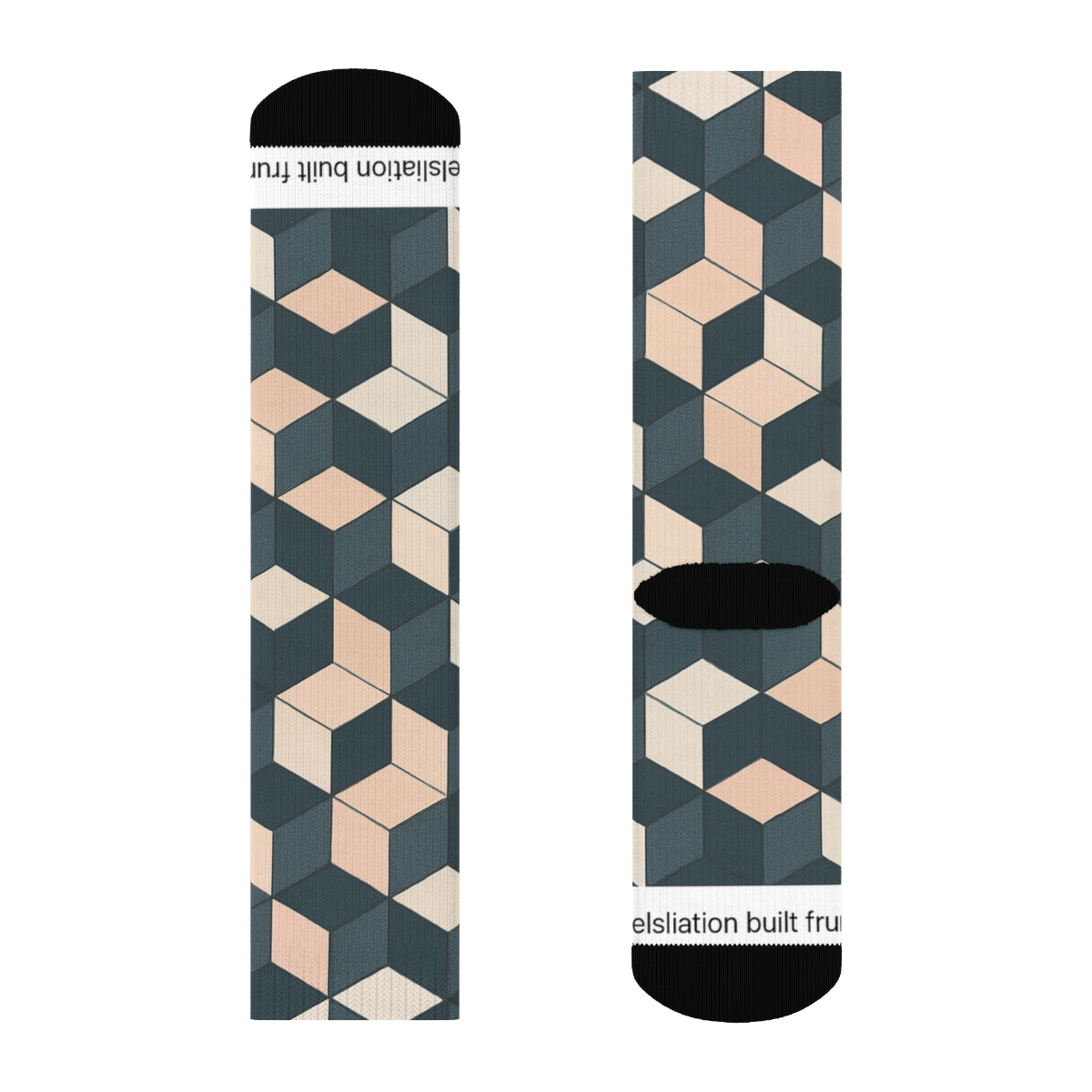 Hex Drift Microtile Gradient designer logo socks