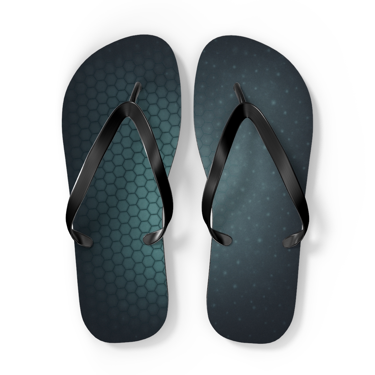Hex Fade Particle Weave colorful rubber flip flops