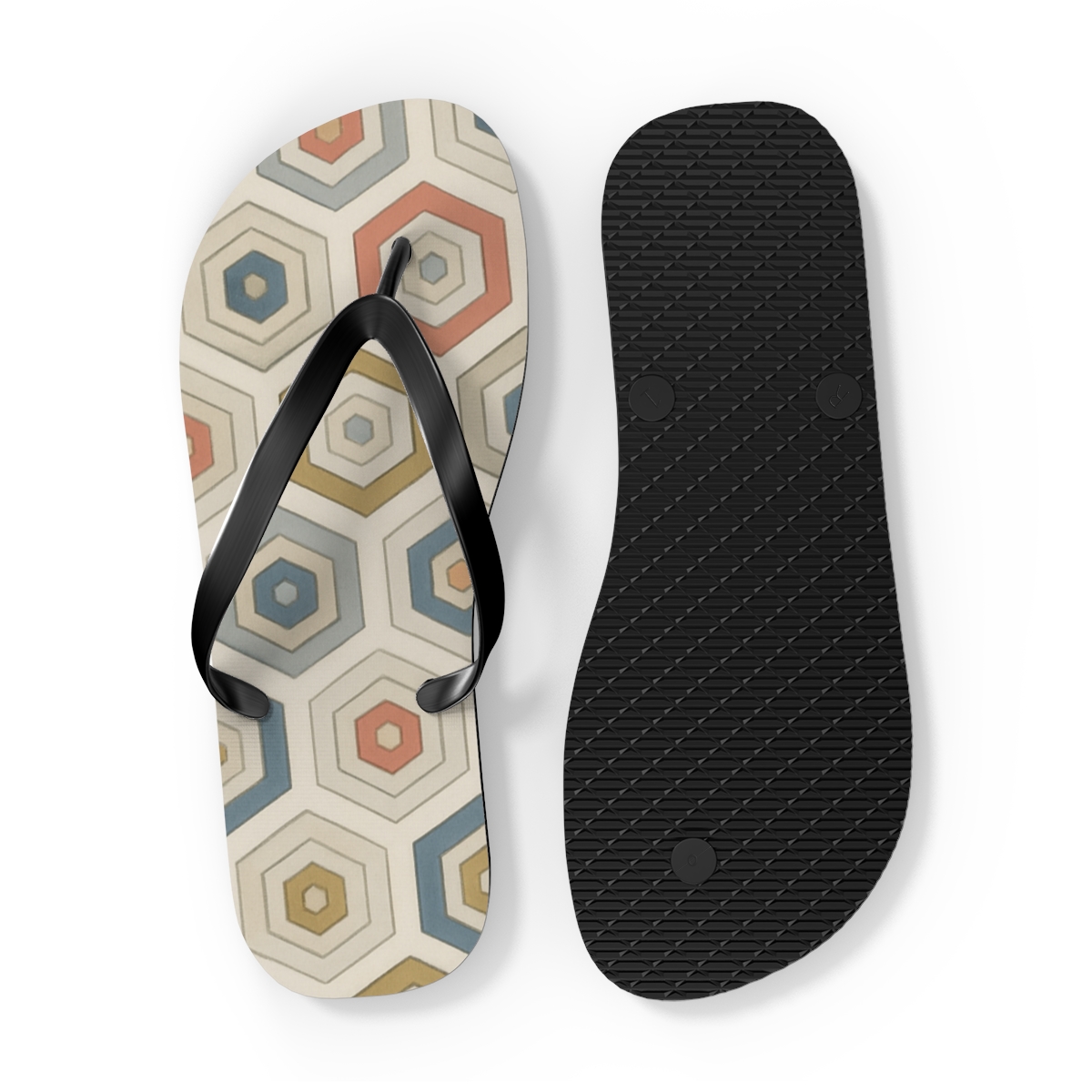 Hex Fractal Drift Quilt stylish summer flip flops