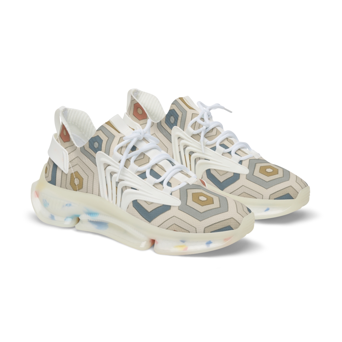 Hex Fractal Drift Quilt stylish casual sneakers