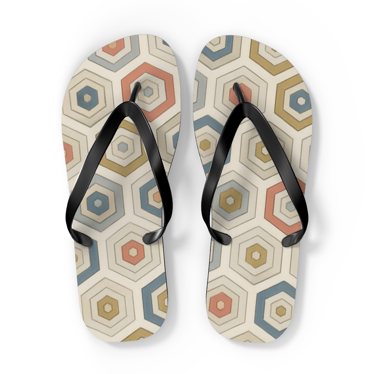 Hex Fractal Drift Quilt stylish summer flip flops