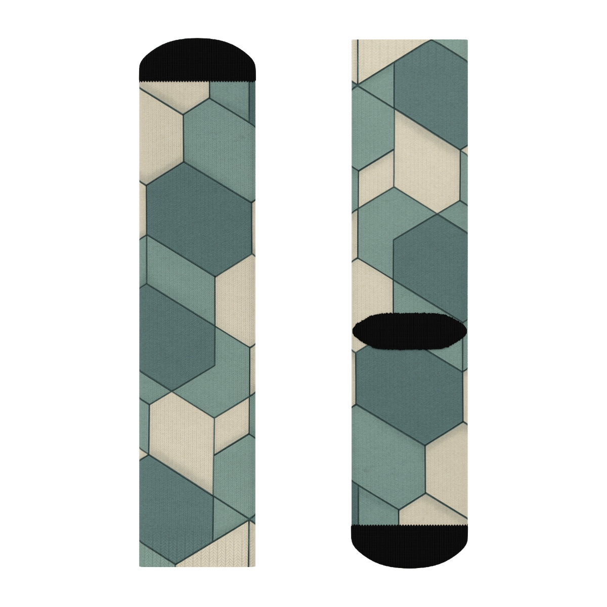 Hex Grid Displacement personalized cozy socks