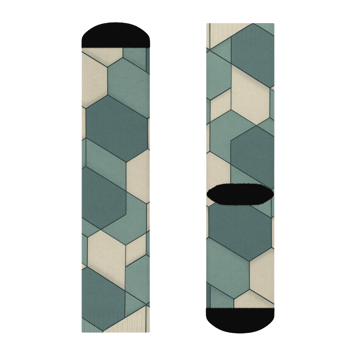 Hex Grid Displacement personalized cozy socks