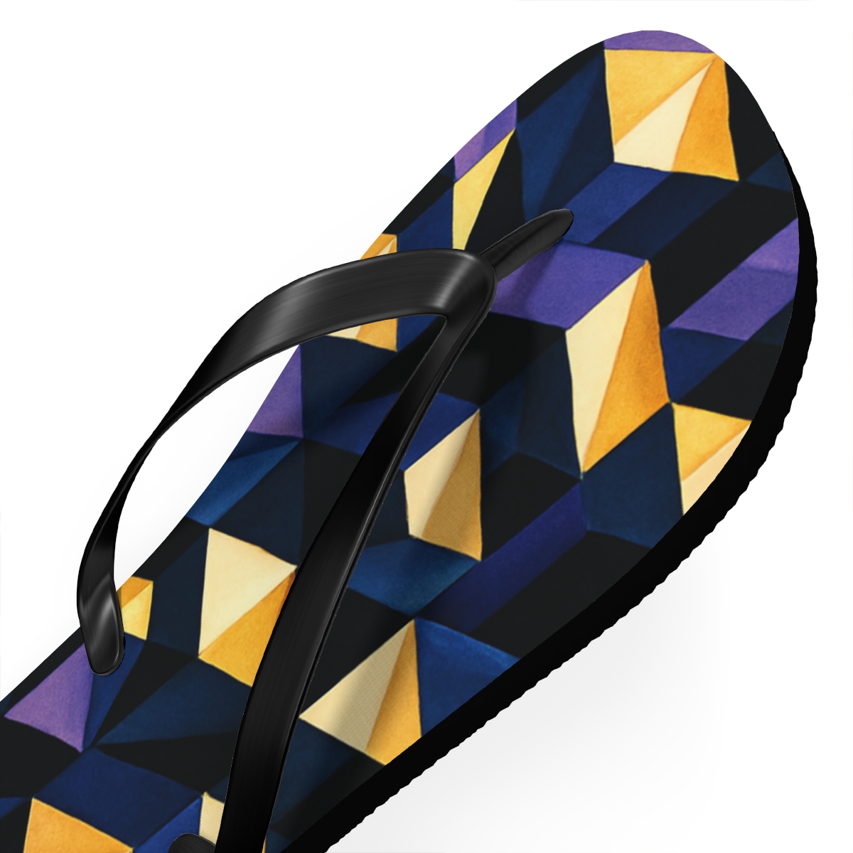 Hex Prism Drift Tessellation personalized beach flip flops