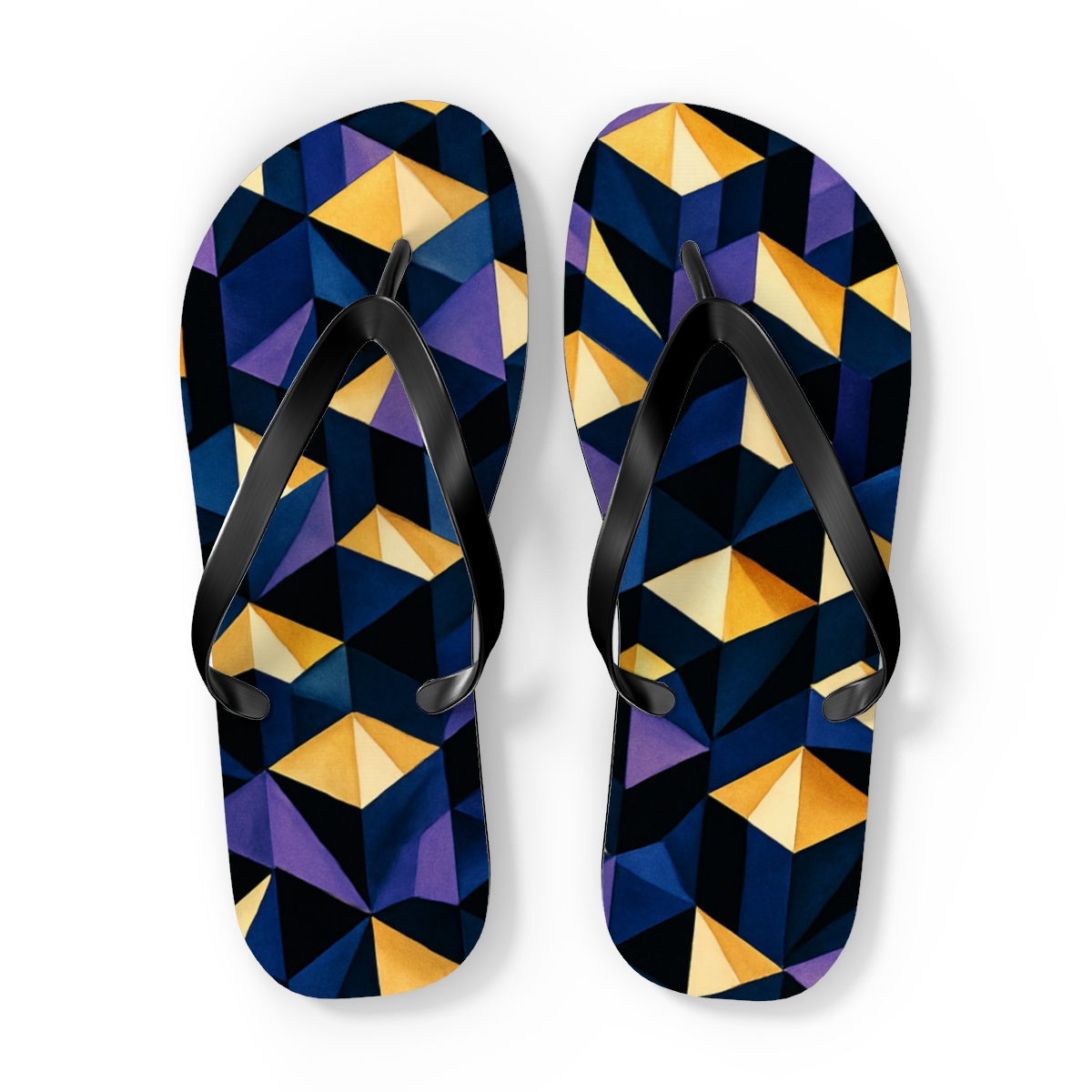 Hex Prism Drift Tessellation personalized beach flip flops