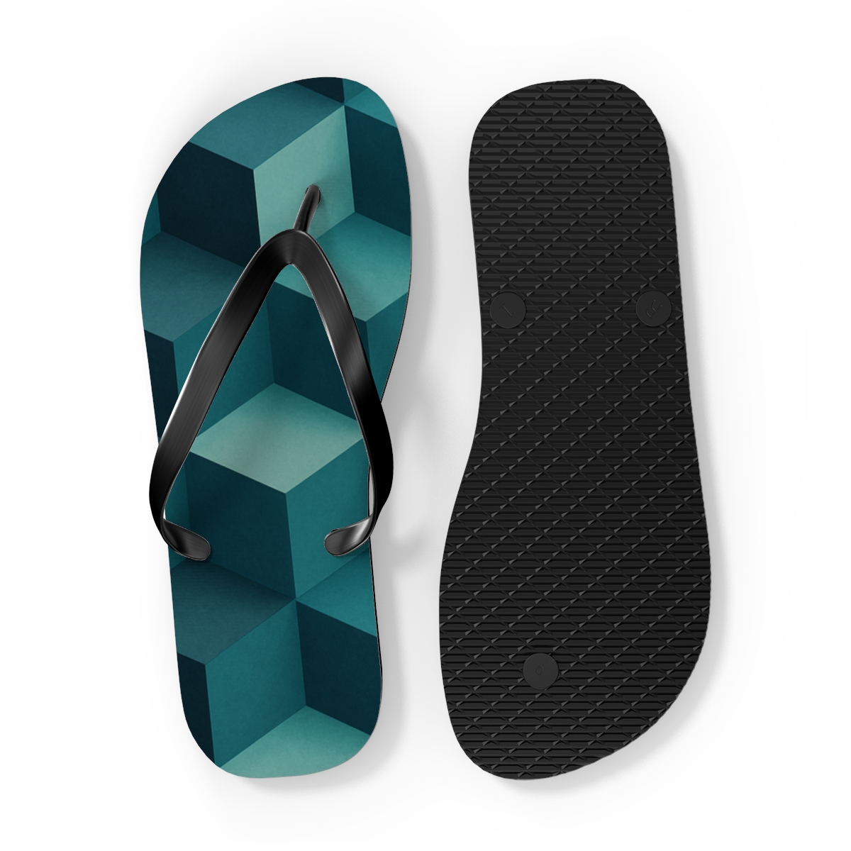 Hex Prism Drift Tiling trendy printed flip flops