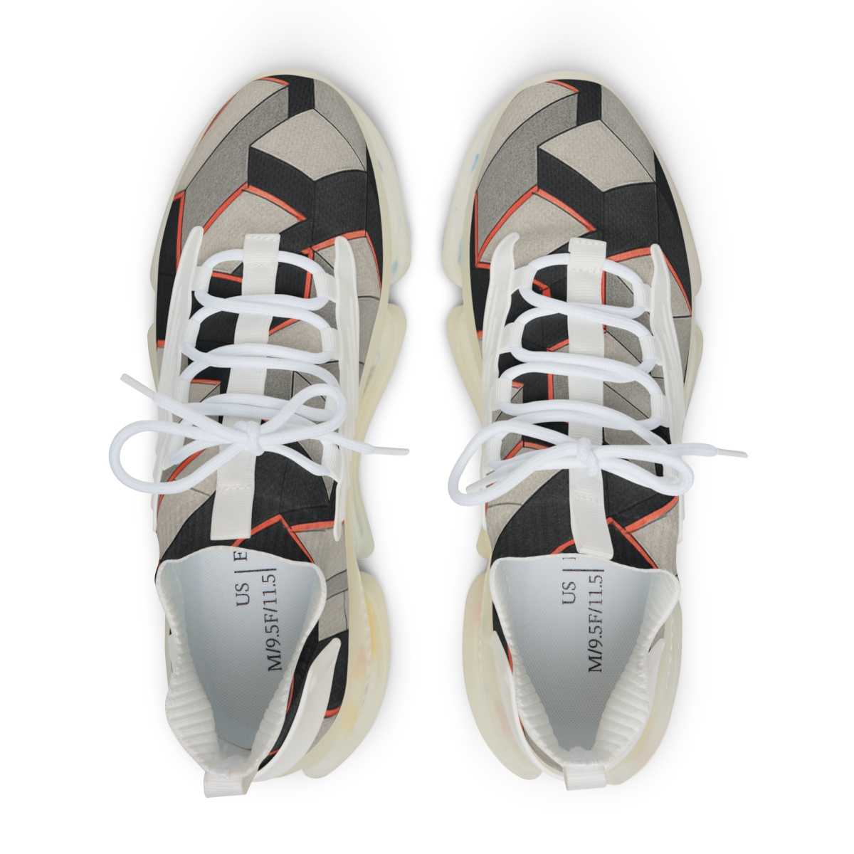 Hex Prism Step Matrix unique printed sneakers