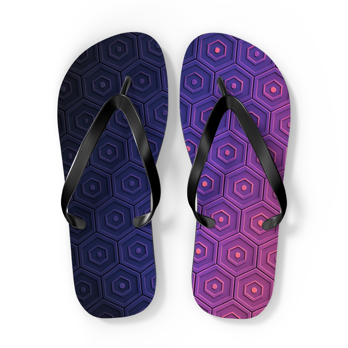 Hex Tile Gradient Pulse Matrix comfortable casual flip flops