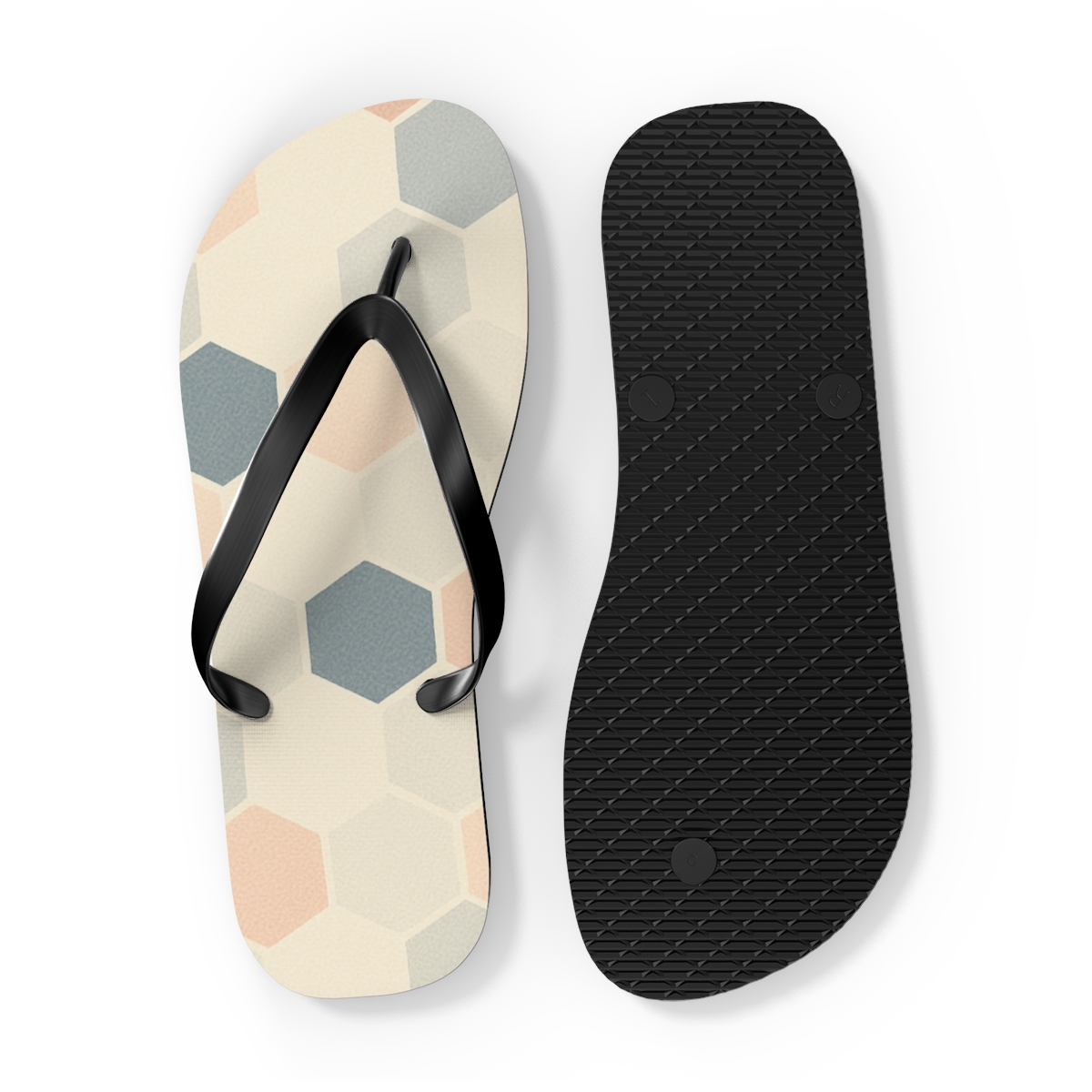 Hex Tiling Drift With Microdot Grain designer logo flip flops