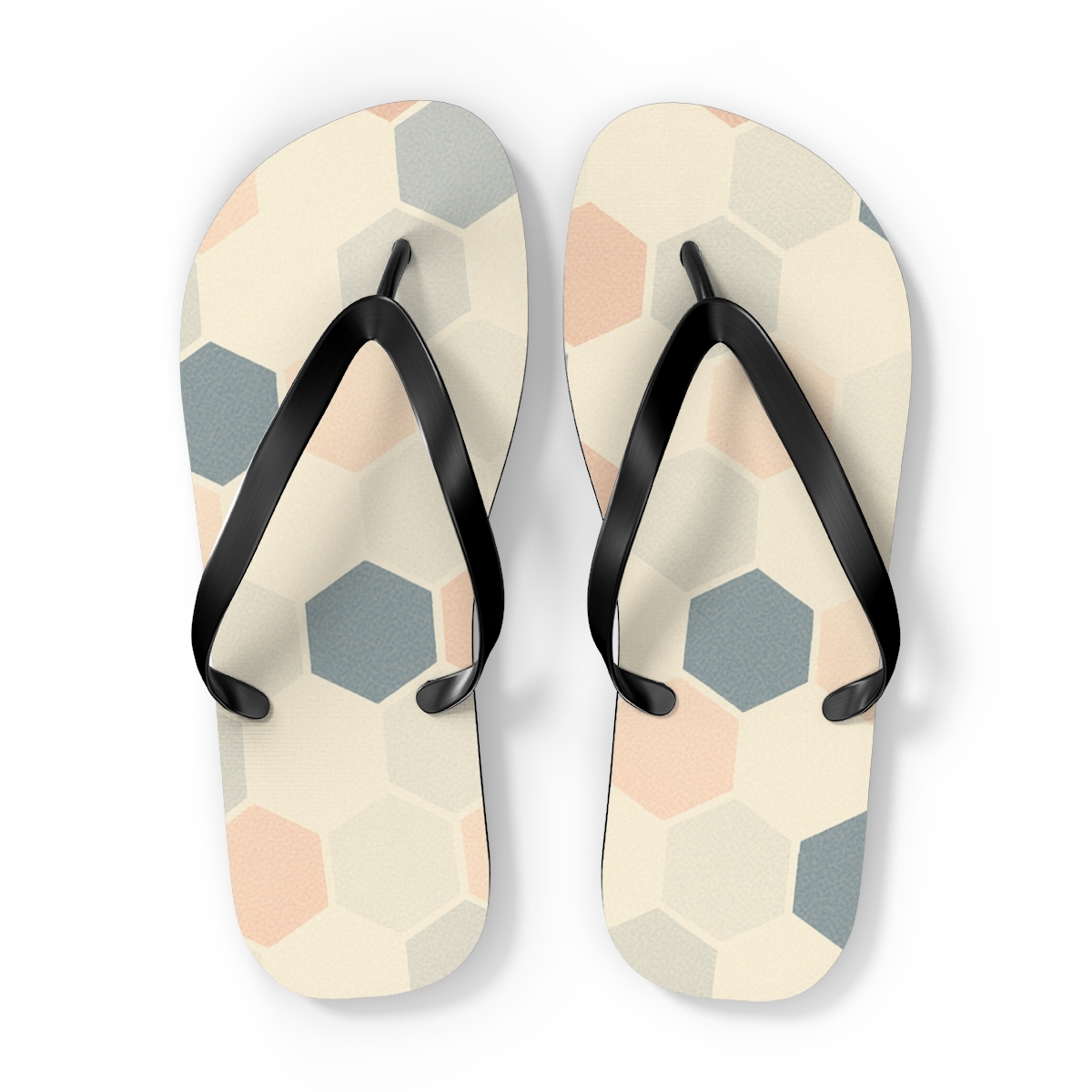 Hex Tiling Drift With Microdot Grain designer logo flip flops
