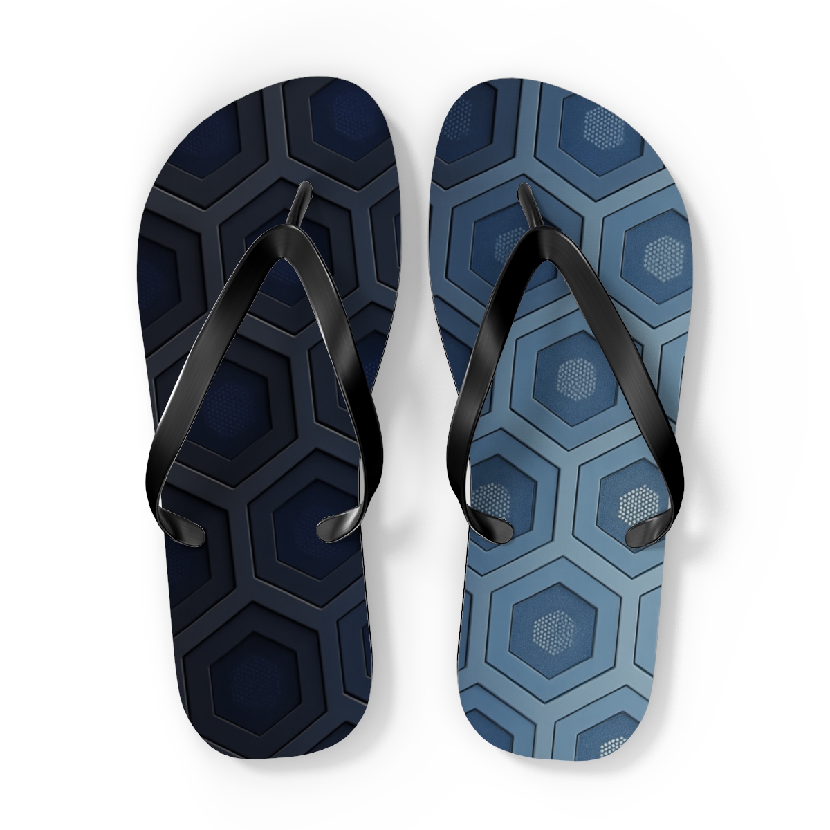 Hex Tiling Starfield Gradient personalized beach flip flops