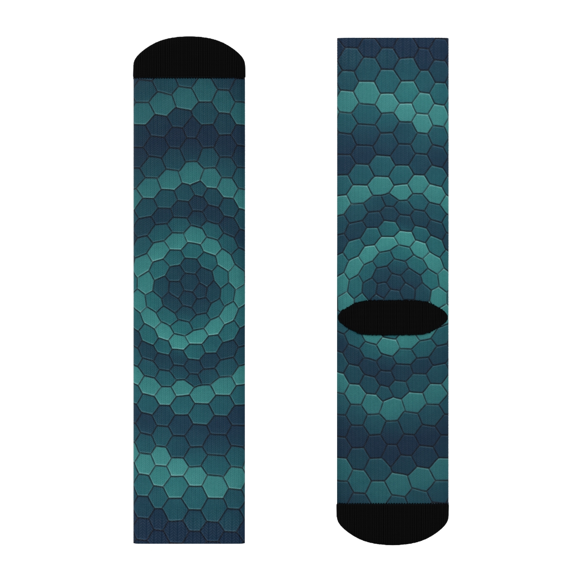 Hex Wave Mosaic warm winter socks