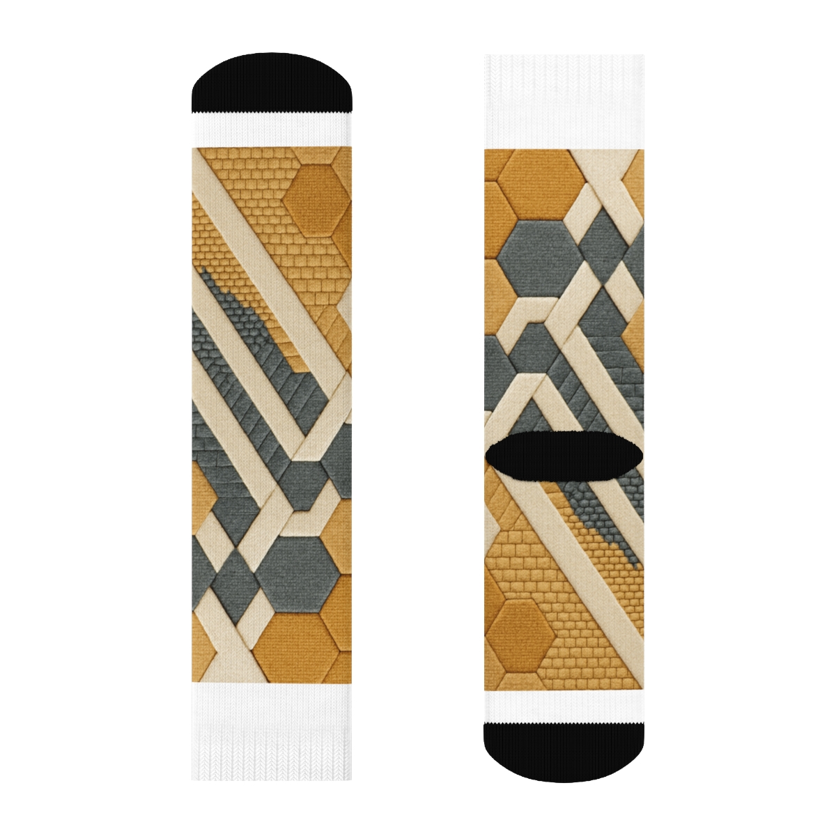 Cascade Hex Pattern Crew Socks