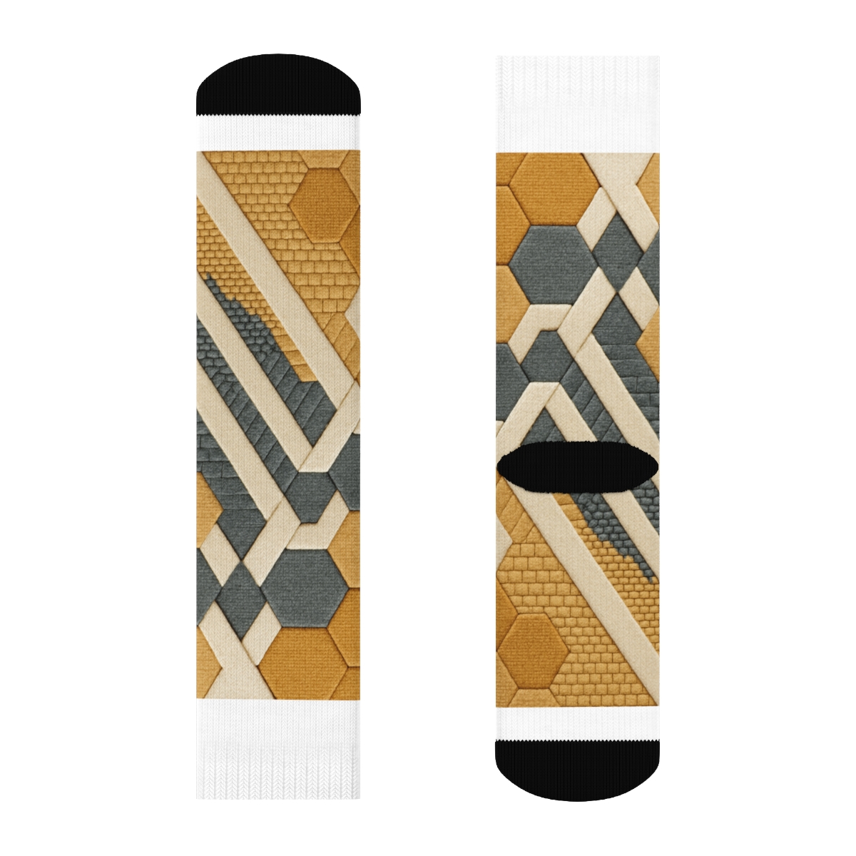 Cascade Hex Pattern Crew Socks